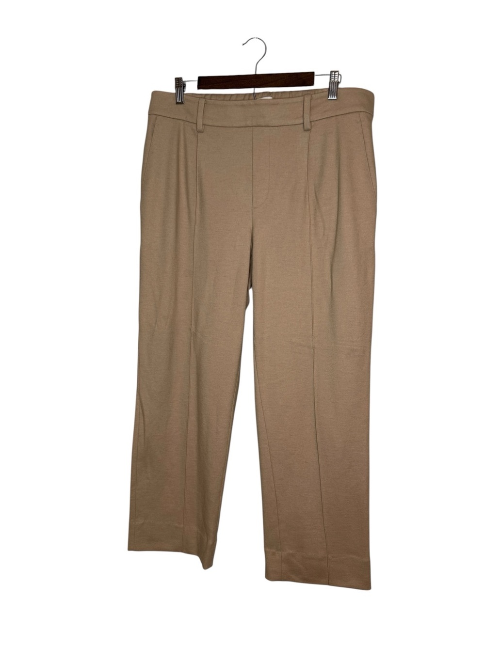 Vince Women's Tailored Wide-Leg Wool Trousers in Camel Size Large